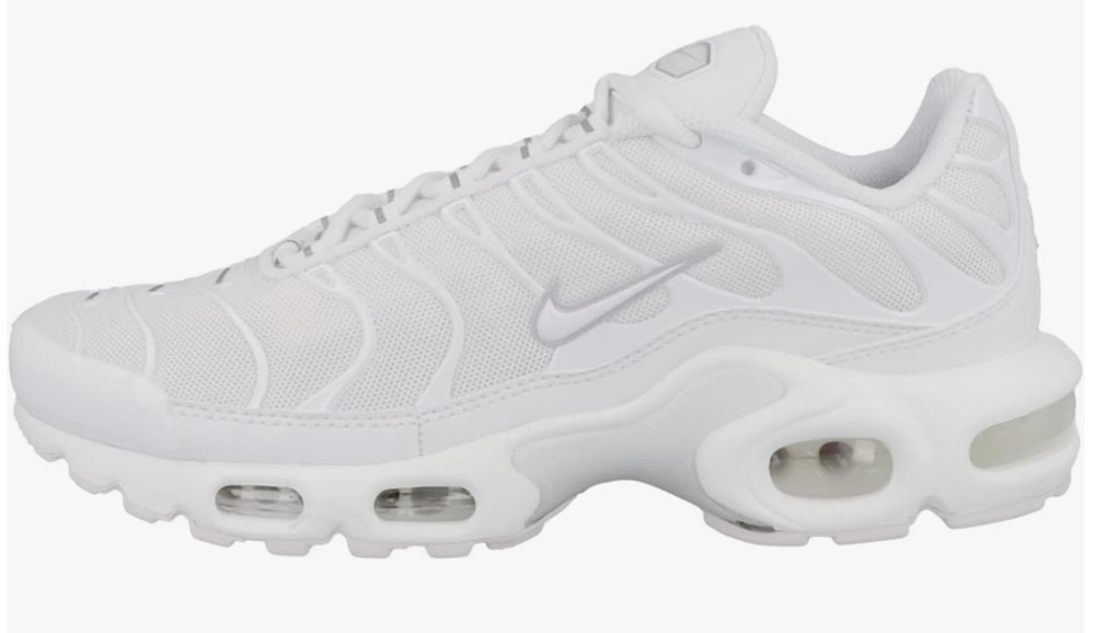 Nike Women's Air Max Plus Trainers, White Pure Platinum, 7